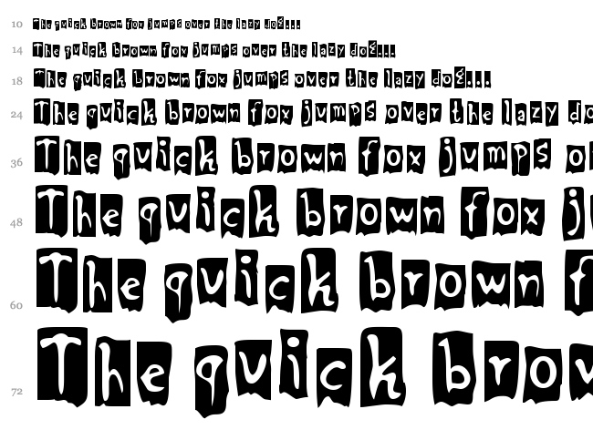 Beat My Guest font waterfall
